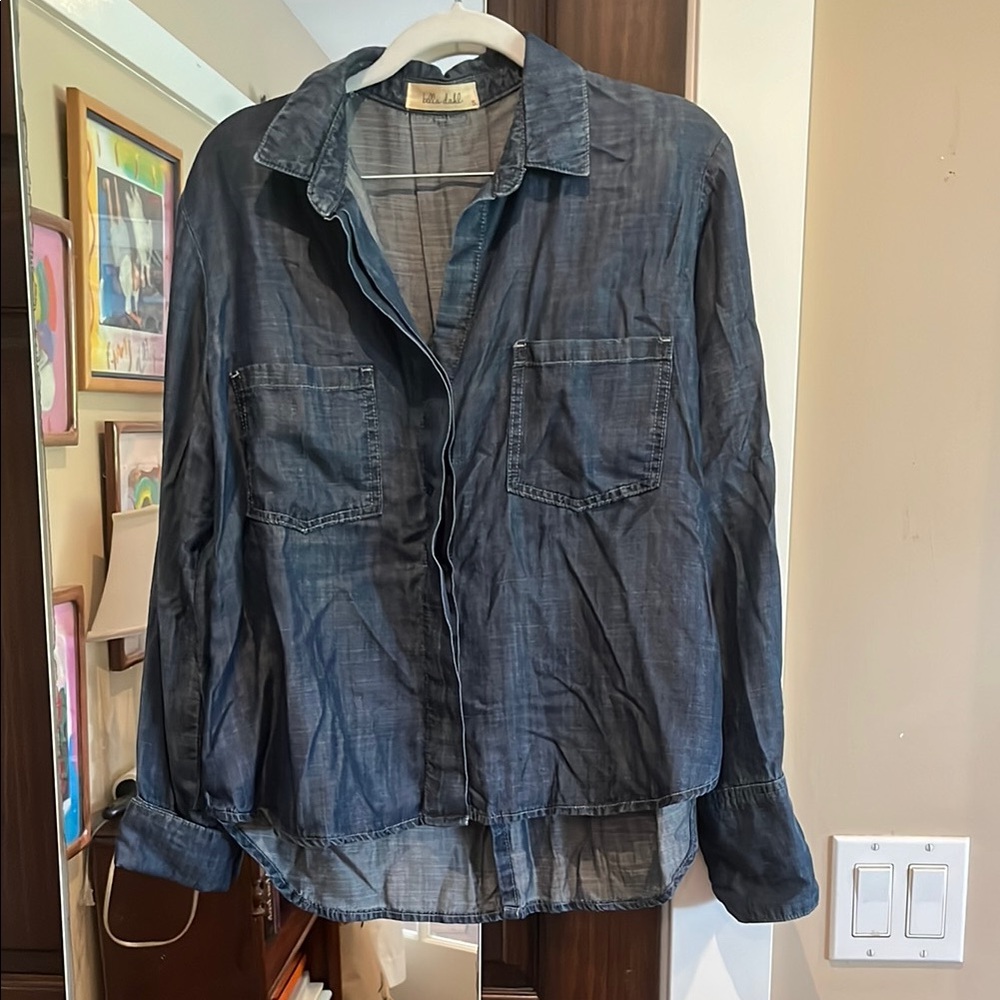 Bella Dahl Blue Denim Blouse Casual Style